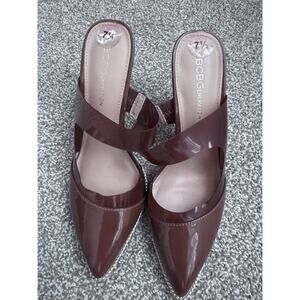 BCBGeneration Brown Pointed Toe Feminine Stiletto Ankle Strap Size 7 1/2